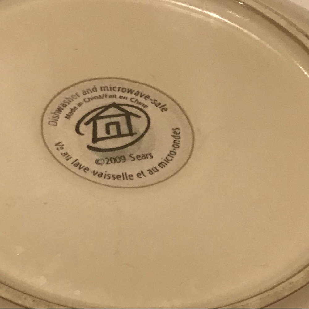 Sears Large Rimmed Bowl & Matching Plate Rustic Farmhouse Kitchen - Picture 14 of 16